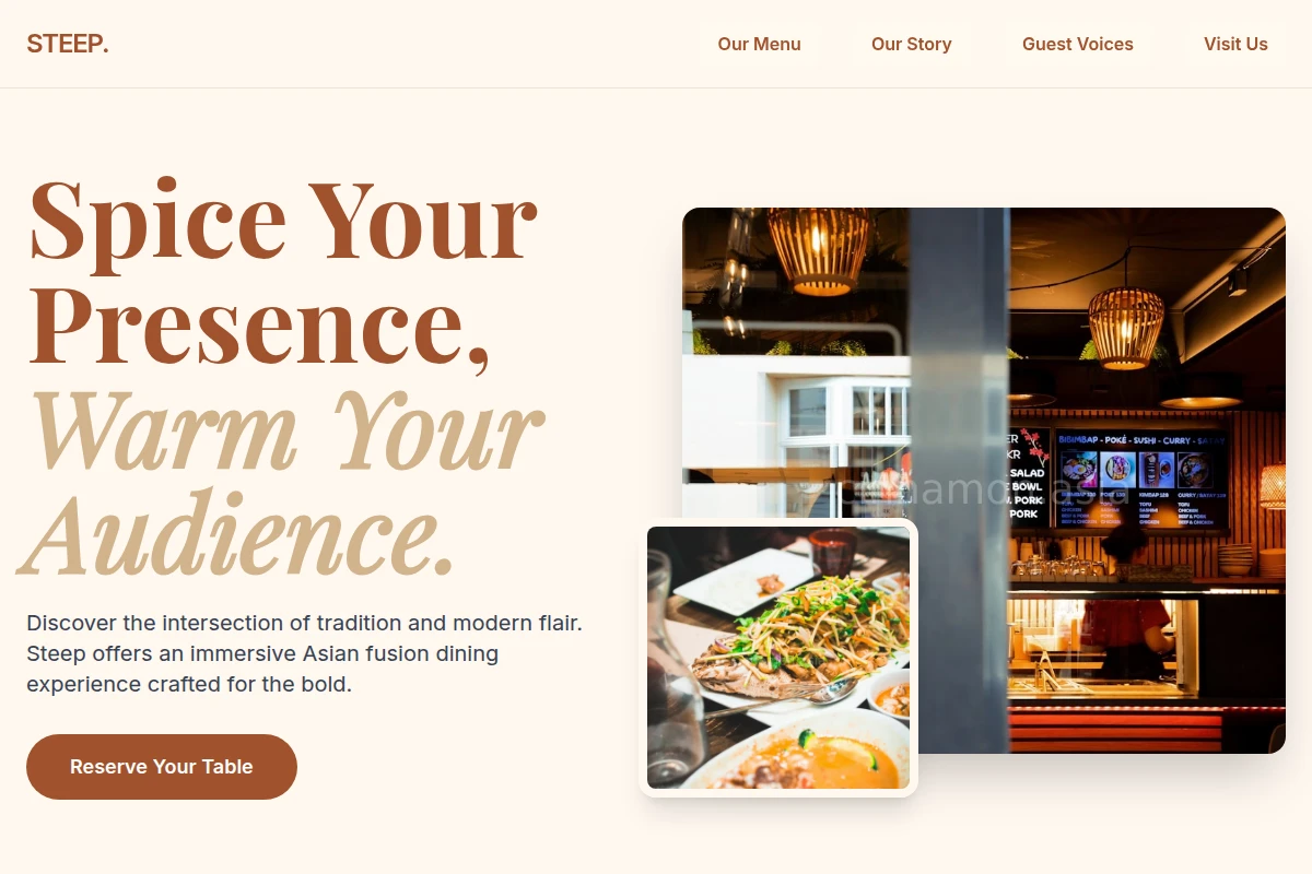 Steep Asian Fusion Food