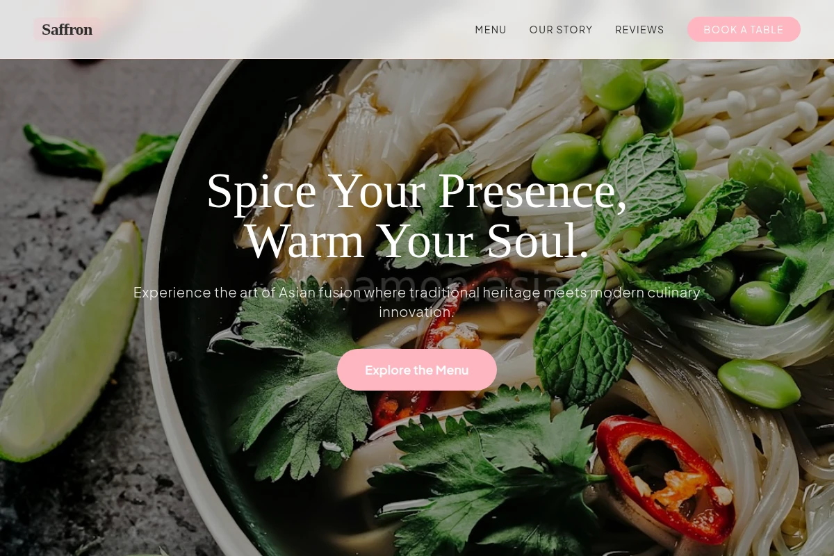 Saffron Asian Fusion Food