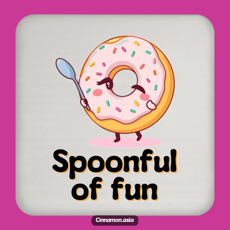 Funny Levitating Donut Coaster: Winking Sprinkle Character, Protects Surfaces, Funny Gift!