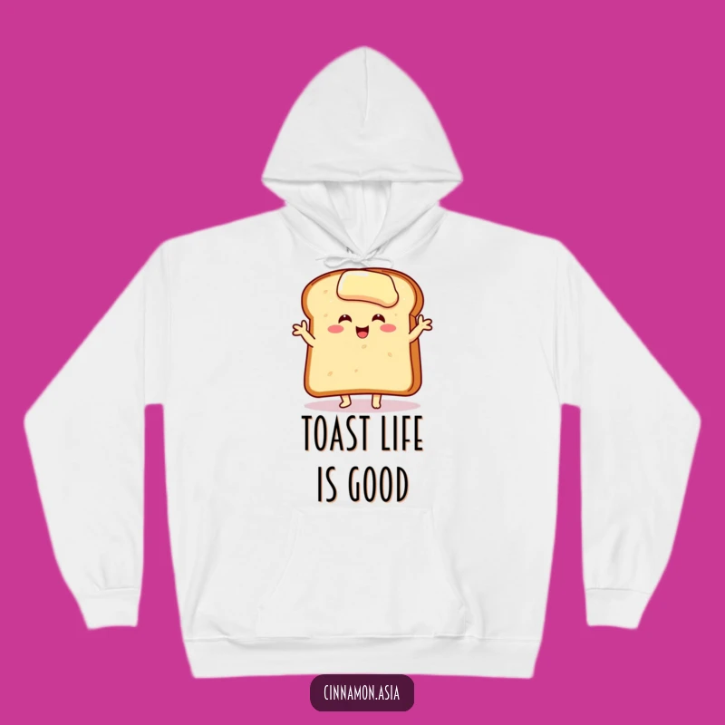 Funny Buttered Toast Hoodie: Joyful Dancer Slice Design, Cozy and Hilarious Funny Gift!