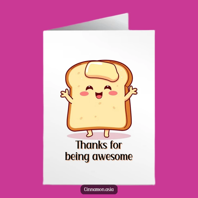 Free Printable Toast Dance Thank You Card - Funny Downloadable Gratitude Gift