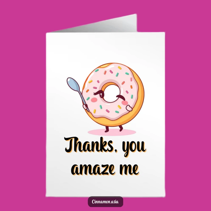 Free Printable Donut Levitation Thank You Card - Sweet Downloadable Gift
